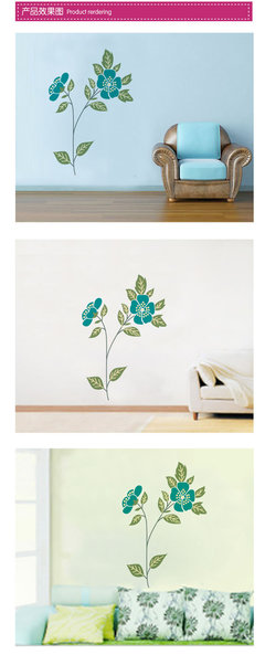 JM8241卡通花卉墻貼 環保裝飾新選擇，廠家直銷品質優